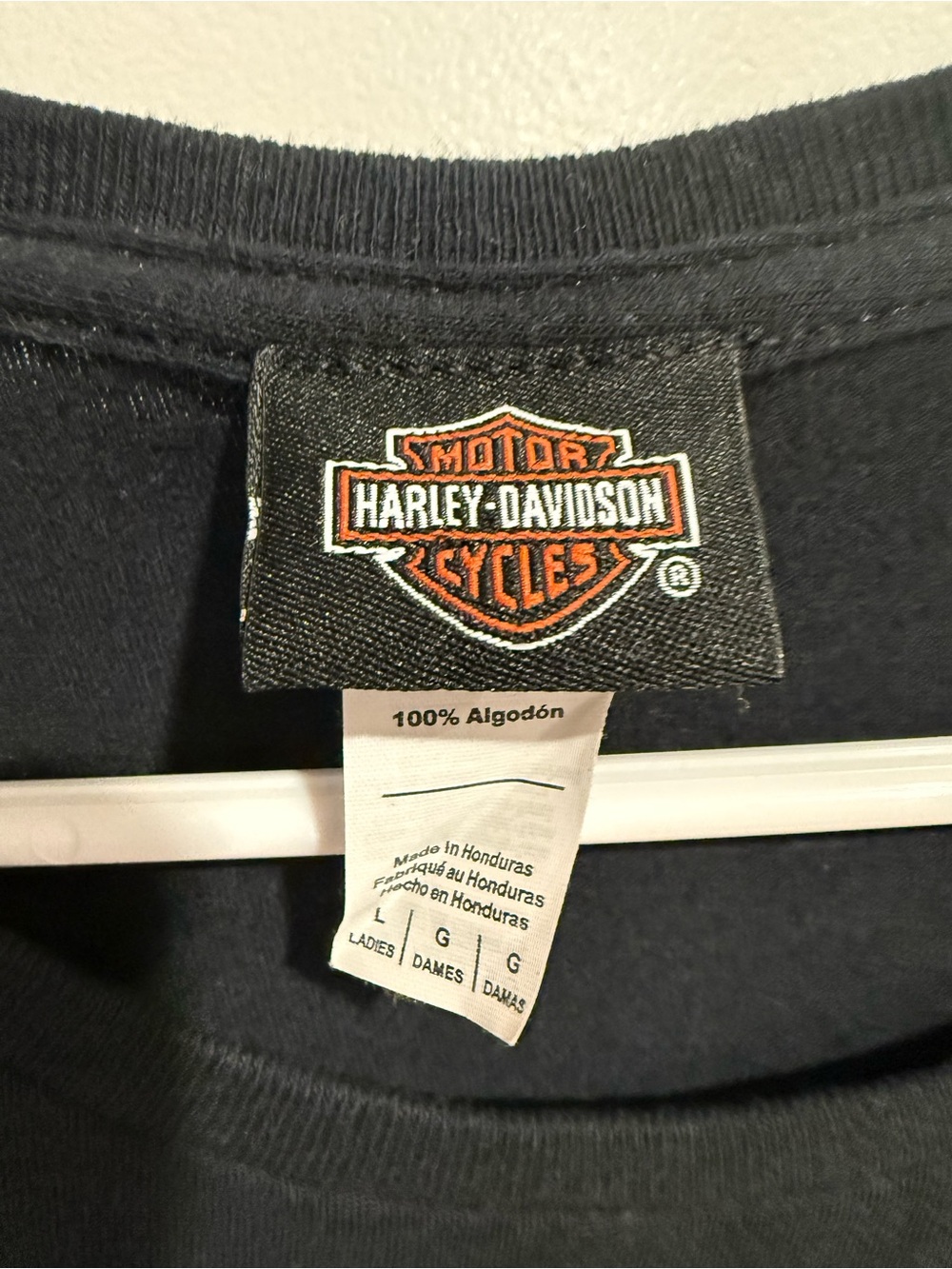 Harley-Davidson Black Tee with Yellow "Wild Ride" Chest Script - Picture 3 of 4